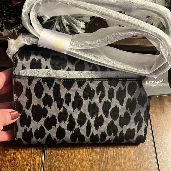 Kate Spade Black and White Leopard Print Women's Bag - Picture 4 of 11